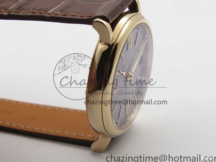MIROTIME 0429 Portofino 37mm RG V7F 1:1 Best Edition Gray Dial on Deep Brown Leather Strap A SunProtective 7090
